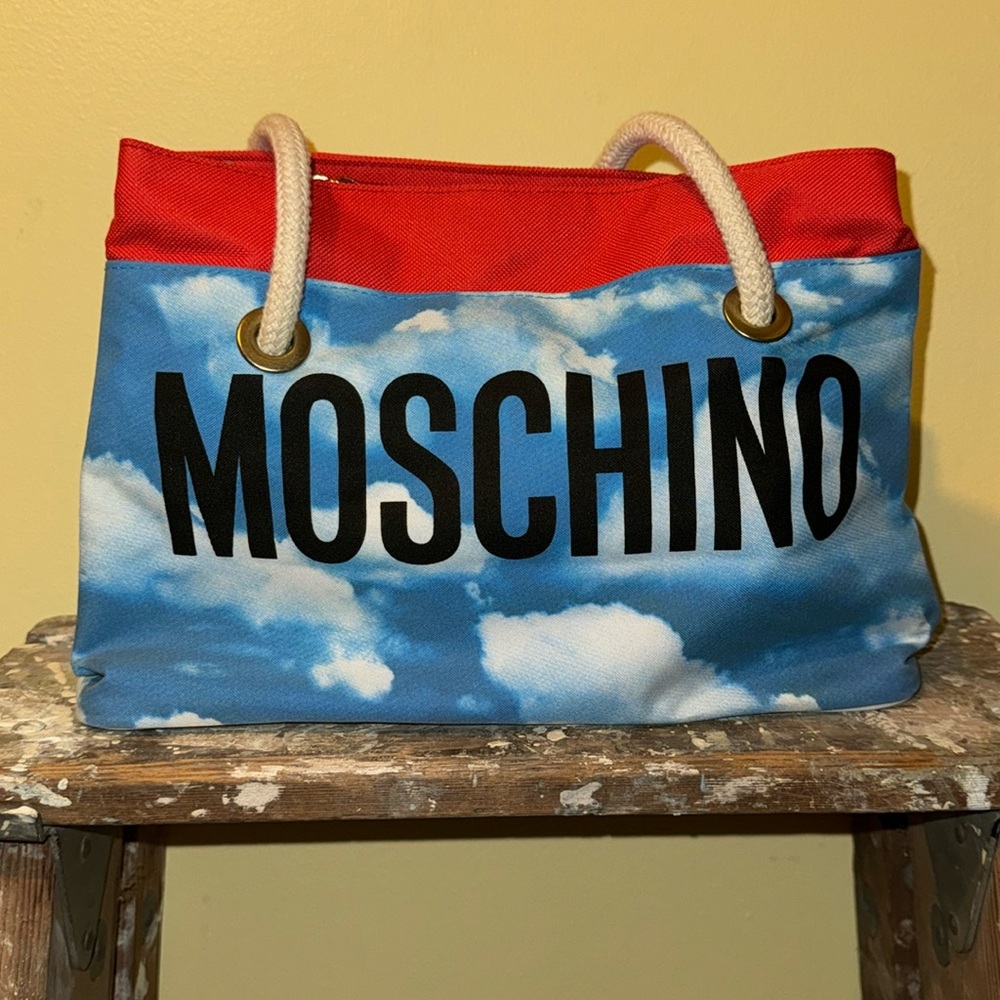MOSCHINO RARE CLOUD CANVAS SAMPLE BAG PURSE